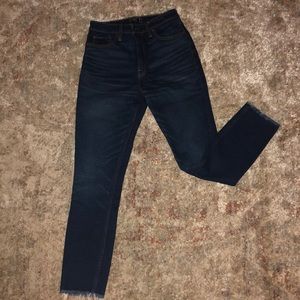 A&F Simone high rise slim blue jean